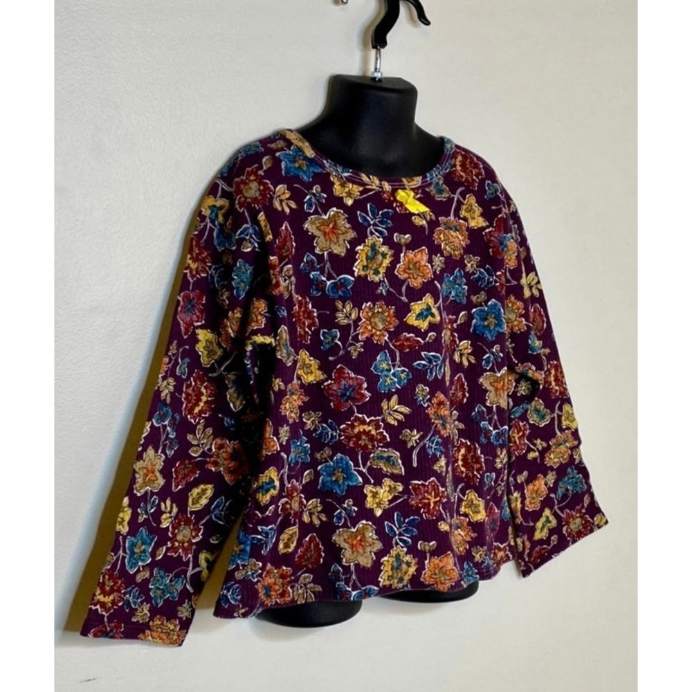 Vintage 1990s Fall‎ Leaves Print Shirt